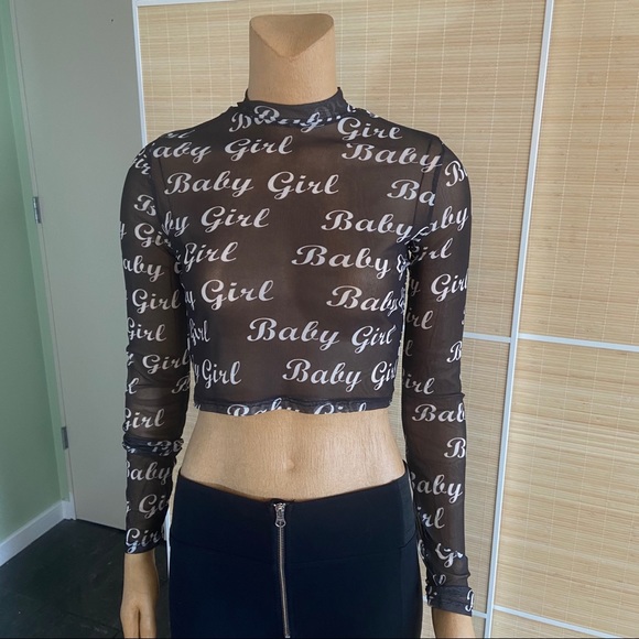 Fashion Nova Tops - Fashion Nova Mesh Crop Top
